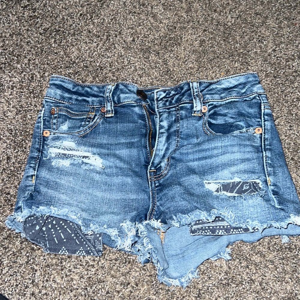 american eagle jean shorts with cute pocket design
